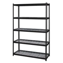 Iron Horse 2300 lb. Wire Rivet Series 5-Shelf Metal/Wire Deck Shelving Unit, 48