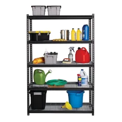 Iron Horse 2300 lb. Wire Rivet Series 5-Shelf Metal/Wire Deck Shelving Unit, 48