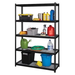 Iron Horse 2300 lb. Wire Rivet Series 5-Shelf Metal/Wire Deck Shelving Unit, 48