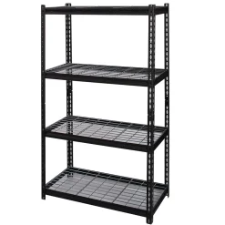 Iron Horse 2300 lb. Wire Rivet Series 4-Shelf Metal/Wire Deck Shelving Unit, 36