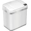 iTouchless Automatic Touchless Sensor Indoor Trash Can, 2.5 Gallon, White (MT02SW)