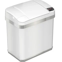 iTouchless Automatic Touchless Sensor Indoor Trash Can, 2.5 Gallon, White (MT02SW)