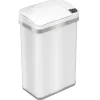 iTouchless Automatic Touchless Sensor Trash Can with Odor Filter and Fragrance – 4 Gallon - White