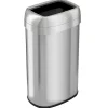 iTouchless Dual-Deodorizer Stainless Steel Trash Can, 16 gal., Brushed Steel (OL16STV)