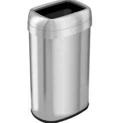 iTouchless Dual-Deodorizer Stainless Steel Trash Can, 16 gal., Brushed Steel (OL16STV)