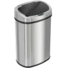 iTouchless SensorCan Stainless Steel Sensor Trash Can with AbsorbX Odor Control System, Silver, 13 gal. (ITOS13B)