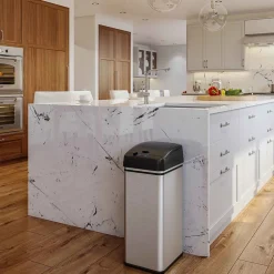 iTouchless Stainless Steel Sensor Trash Can Combo Pack, Silver, 13 gal. and 2.5 gal (CDZT1302SS)