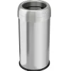 iTouchless Stainless Steel Open Top Trash Can, Silver, 16 gal. (OL16STR)