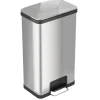 iTouchless Stainless Steel Step Trash Can, Silver, 18 gal. (PC18SN)