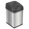 iTouchless Stainless Steel Sensor Trash Can with Locking Lid and AbsorbX Odor Control, Silver, 8 gal. (DZT08PL)