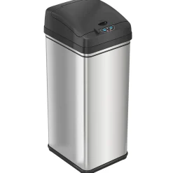 iTouchless Stainless Steel Sensor Trash Can, 13 Gallon, Silver (DZT13)