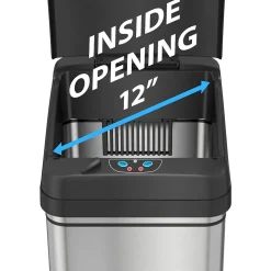 iTouchless Stainless Steel Sensor Trash Can, 13 Gallon, Silver (DZT13)