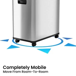 iTouchless Stainless Steel Rectangular Sensor Trash Can and Recycle Bin, 16 Gal., Silver (IT16RES)