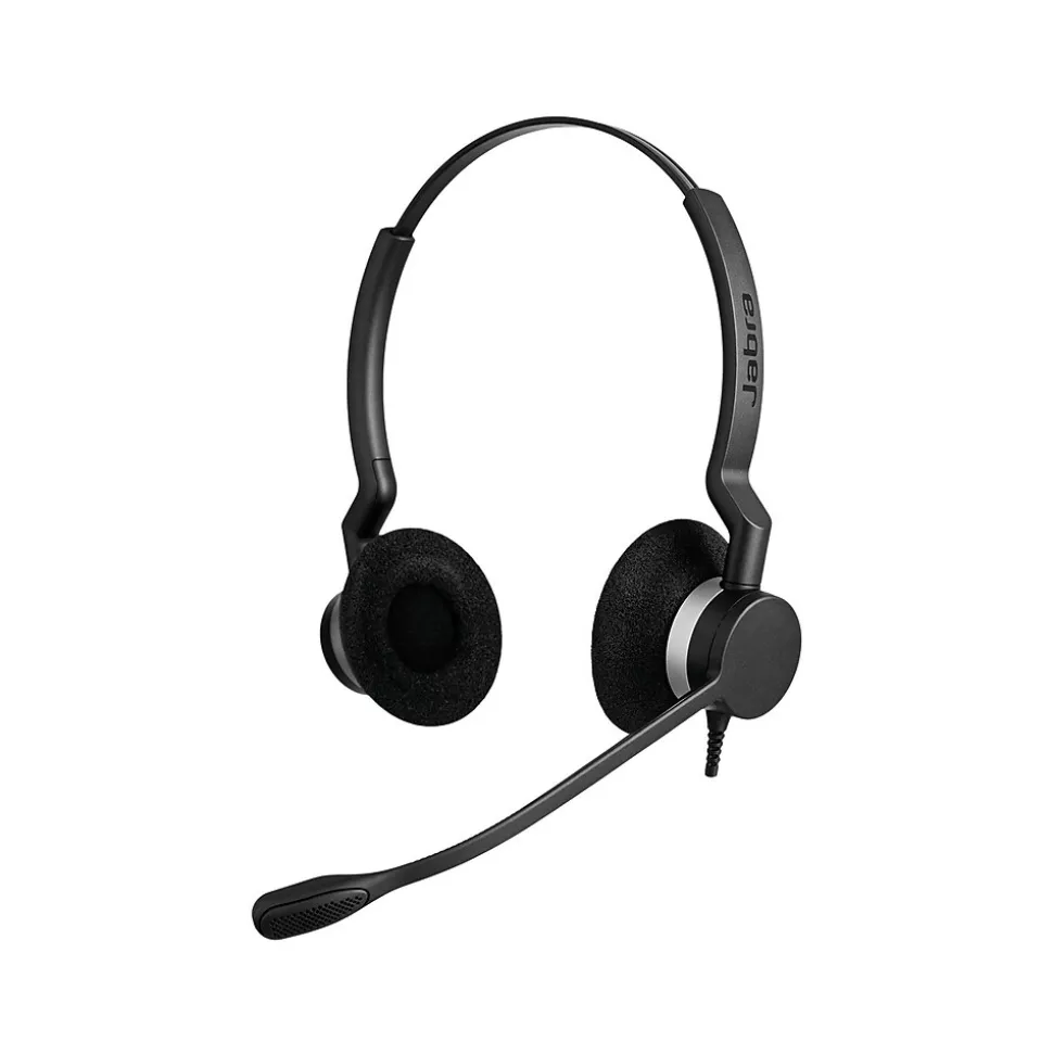 Jabra Biz 2300 Duo Stereo On Ear Headset, USB-A, UC Certified (GSA2399-829-109PTT)