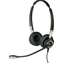 Jabra BIZ 2400 II Noise Canceling Stereo Headset Microphone, Over-the-Head, Black (2409-720-209)