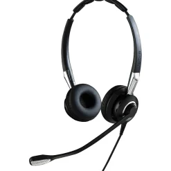 Jabra BIZ 2400 II Noise Canceling Stereo Headset Microphone, Over-the-Head, Black (2489-820-209)