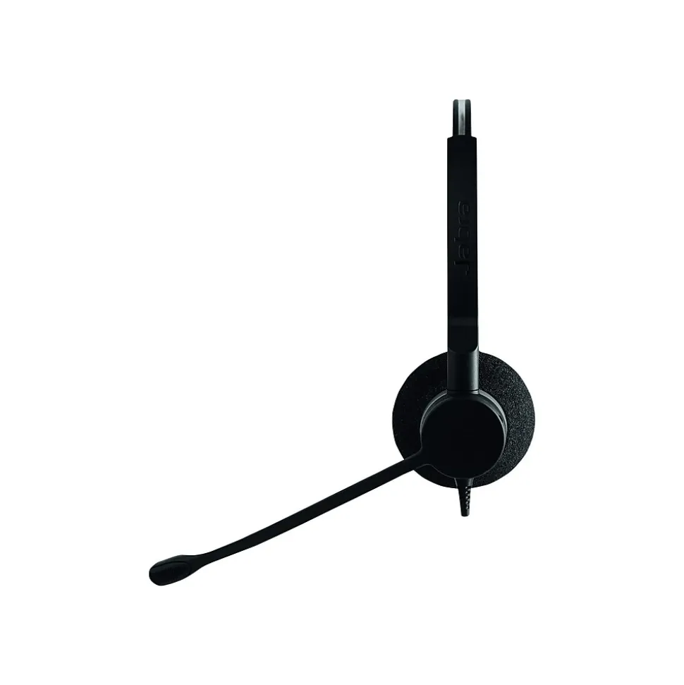 Jabra BIZ 2300 QD Duo Phone Headset, Over-the-Head, Noise Cancelling , Black (2309-820-119)