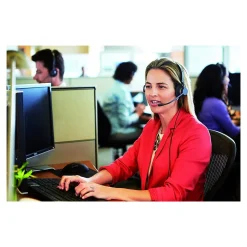 Jabra BIZ 2300 QD Duo Phone Headset, Over-the-Head, Noise Cancelling , Black (2309-820-119)