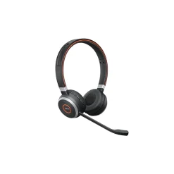 jabra Evolve 65 UC Stereo Noise Canceling Bluetooth Stereo Phone & Computer Headset, Black/Red/Silver (100-98500001-02)