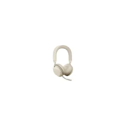 jabra Evolve2 75 Wireless Noise Canceling Bluetooth Stereo Mobile On Ear Headset, USB-C, MS Certified, Beige (27599-999-898)