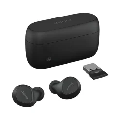 jabra Evolve2 Wireless Active Noise Canceling Earbuds, Bluetooth, Black (20797-999-999)