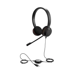 Jabra MS stereo Noise Canceling Stereo Headset Microphone, Over-the-Head, Black (GSA4999-823-109)