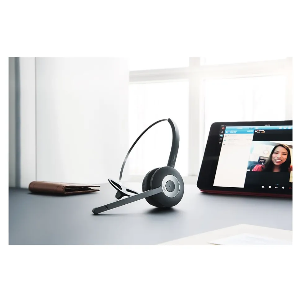Jabra Pro 925 Wireless Noise Canceling Mono Headset with Microphone, Over-the-Head, Black (925-15-508-205)