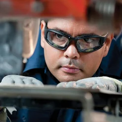 Jackson Safety Calico Safety Eyewear V50, Clear Anti-Fog Lens with Interchangeable Temples and Head Strap, 1 Pair