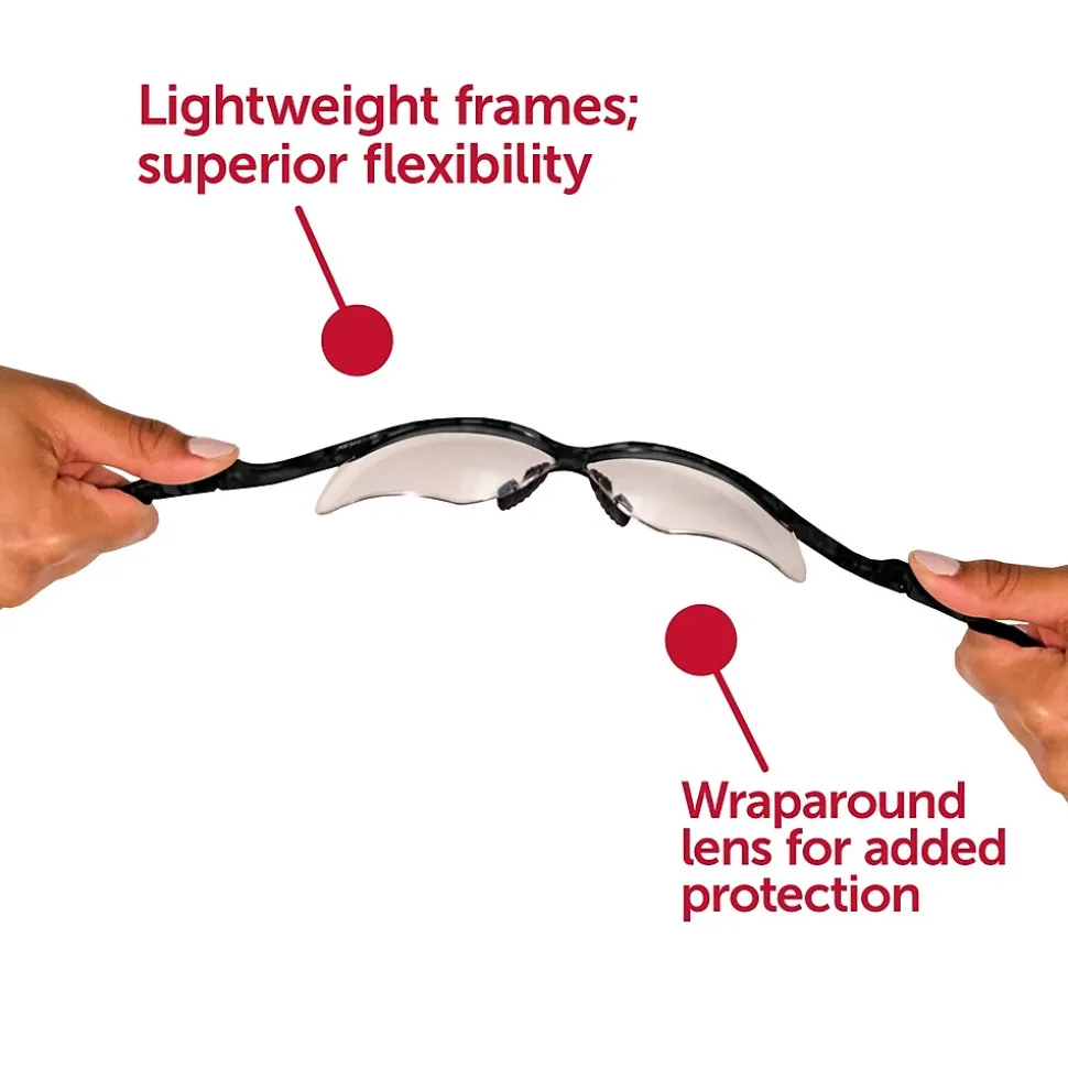 Jackson Safety Nemesis Polycarbonate Safety Glasses, Clear Lens (25676)