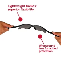 Jackson Safety Nemesis Polycarbonate Safety Glasses, Smoke Mirror Lens (25688)