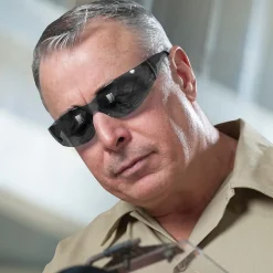 Jackson Safety® V10 Element Safety Glasses, Black Frame, Smoke Lens