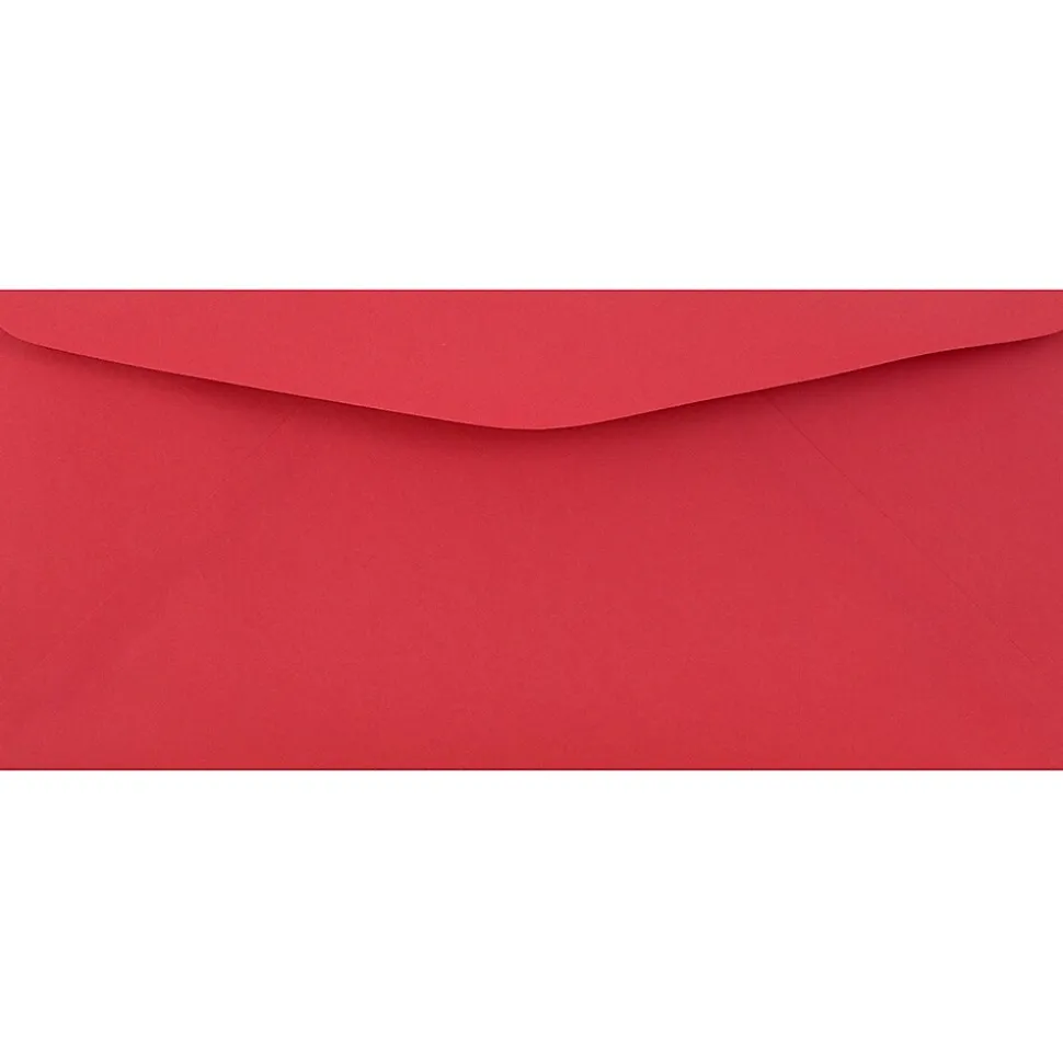 JAM Paper #9 Business Colored Envelopes, 3.875 x 8.875, Red Recycled, 25/Pack (1532900)