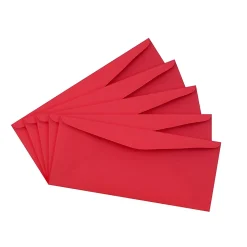 JAM Paper #9 Business Colored Envelopes, 3.875 x 8.875, Red Recycled, 25/Pack (1532900)