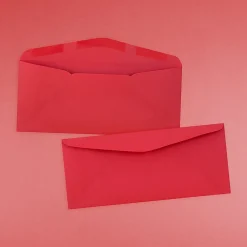 JAM Paper #9 Business Colored Envelopes, 3.875 x 8.875, Red Recycled, 25/Pack (1532900)