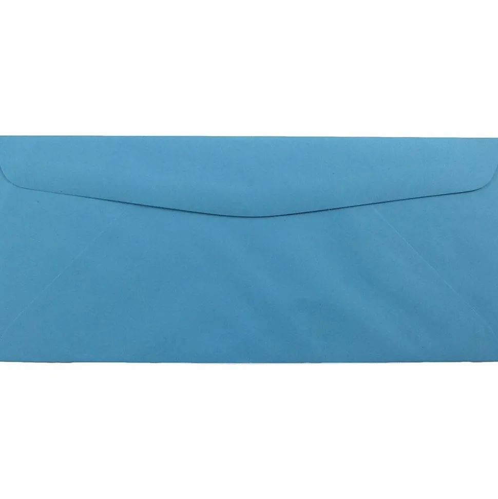 JAM Paper #10 Business Window Envelope, 4 1/8" x 9 1/2", Blue, 50/Pack (5156476I)