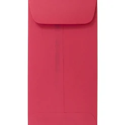 JAM Paper #7 Coin Business Colored Envelopes, 3.5 x 6.5, Red Recycled, 25/Pack (355228282)