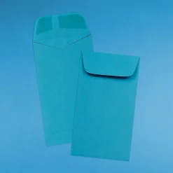 JAM Paper #6 Coin Business Colored Envelopes, 3.375 x 6, Blue Recycled, 25/Pack (356730559)