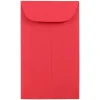 JAM Paper #3 Coin Business Colored Envelopes, 2.5 x 4.25, Red Recycled, 25/Pack (356730541)