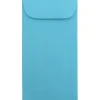 JAM Paper #7 Coin Business Colored Envelopes, 3.5 x 6.5, Blue Recycled, 50/Pack (1526764I)