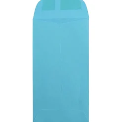 JAM Paper #7 Coin Business Colored Envelopes, 3.5 x 6.5, Blue Recycled, 50/Pack (1526764I)