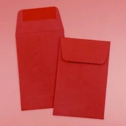 JAM Paper® #1 Coin Business Colored Envelopes, 2.25 x 3.5, Red Recycled, 100/Pack (356730632F)