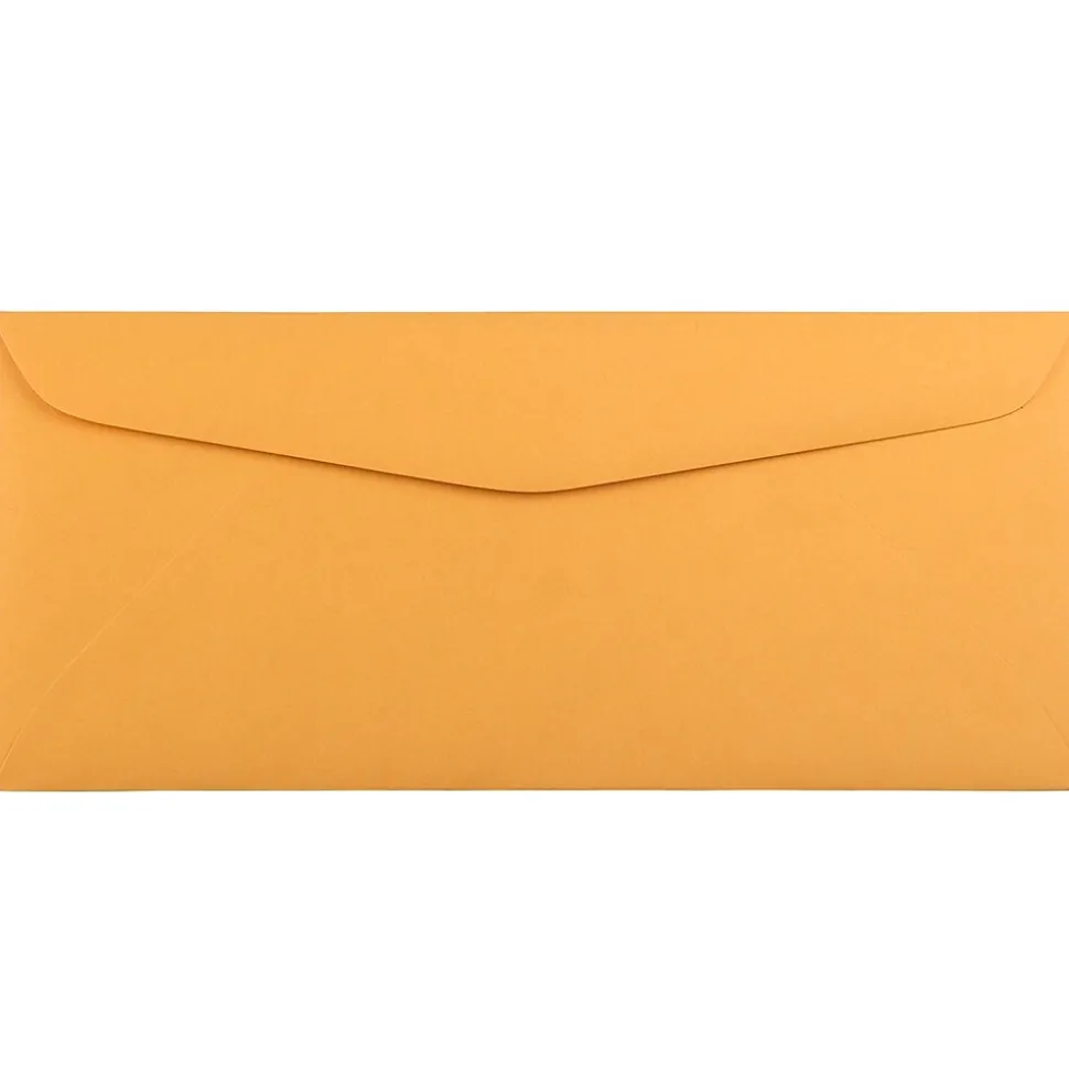 JAM Paper #12 Kraft Business Commercial Envelope, 4 3/4" x 11", Manila Brown Kraft, 50/Pack (80762I)