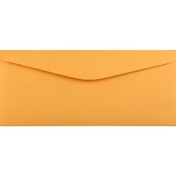 JAM Paper #11 Kraft Business Commercial Envelope, 4 1/2" x 10 3/8", Manila Brown Kraft, 50/Pack (1633180I)