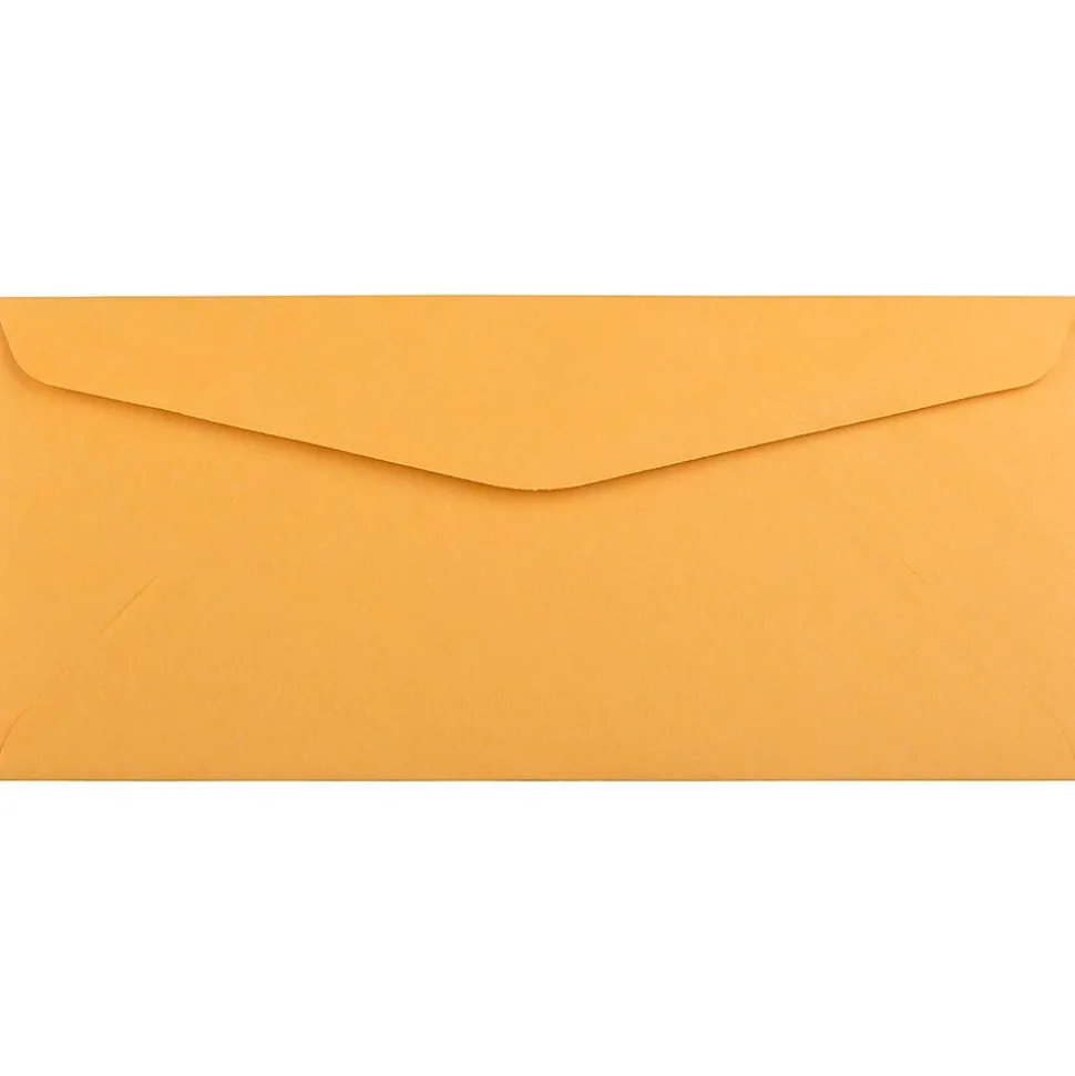 JAM Paper #10 Kraft Business Envelope, 4 1/8" x 9 1/2", Brown Kraft, 50/Pack (3984I)