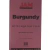 JAM Paper 80 lb. Cardstock Paper, 8.5" x 14", Burgundy, 50 Sheets/Pack (64429495)