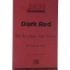 JAM Paper 80 lb. Cardstock Paper, 8.5" x 14", Dark Red, 50 Sheets/Pack (64429525)