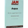 JAM Paper 80 lb. Cardstock Paper, 8.5" x 14", Aqua Blue, 50 Sheets/Pack (16729312)