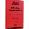 JAM Paper 65 lb. Cardstock Paper, 8.5" x 14", Brite Hue Red, 50 Sheets/Pack (16730927)