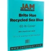 JAM Paper 65 lb. Cardstock Paper, 8.5" x 11", Sea Blue, 250 Sheets/Ream (102677B)