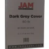 JAM Paper 80 lb. Cardstock Paper, 8.5" x 11", Dark Gray, 50 Sheets/Pack (26396471)